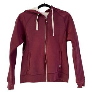Burton Purple Sherpa Lined Full Zip Hoodie Sweatshirt Women’s Size Small